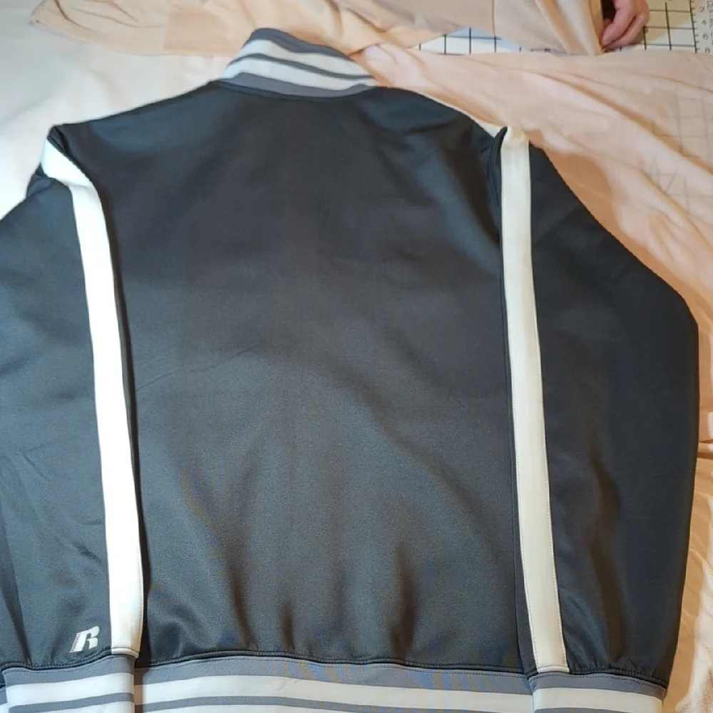 Russell Athletic Varsity Jacket - Gray and Cream